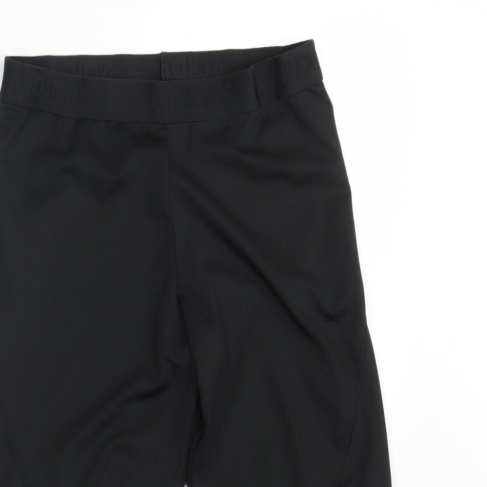 adidas Girls Black   Compression Shorts Size 14-15 Years