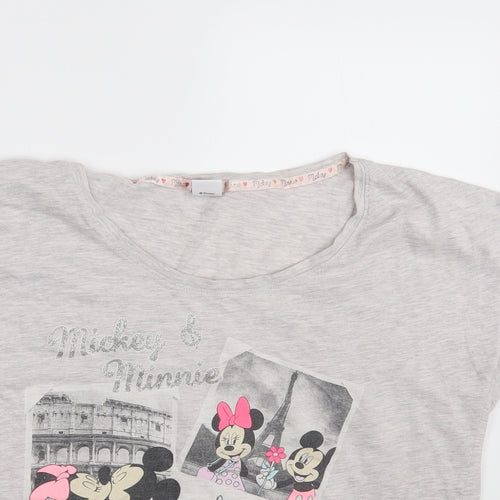 Disney Womens Grey   Basic T-Shirt Size 8