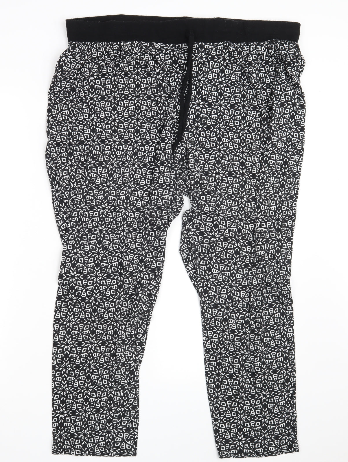 George Womens Black Geometric  Sweatpants Trousers Size 20 L26 in
