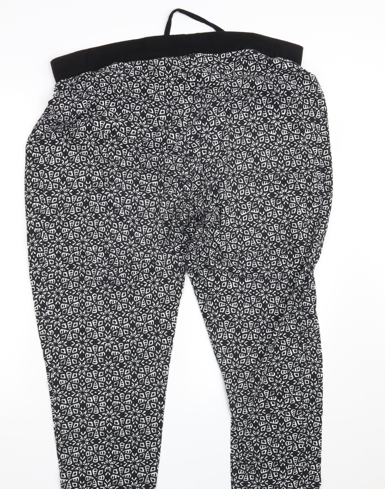 George Womens Black Geometric  Sweatpants Trousers Size 20 L26 in