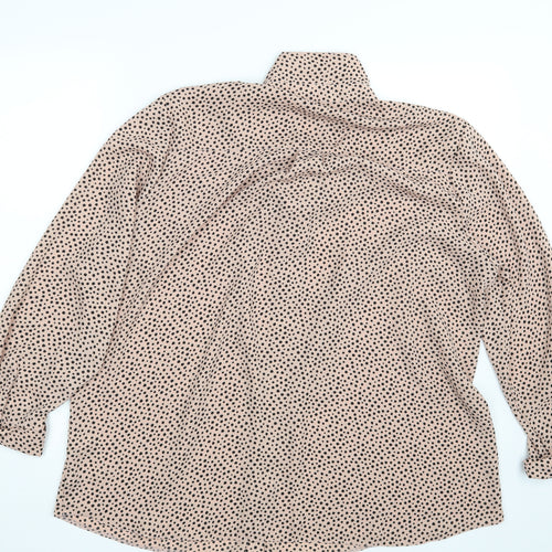 George Womens Pink Polka Dot  Basic Button-Up Size 22