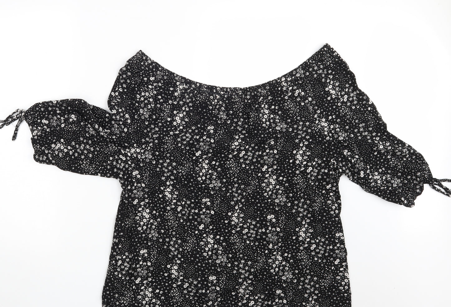 George Womens Black Floral  Basic Blouse Size 22