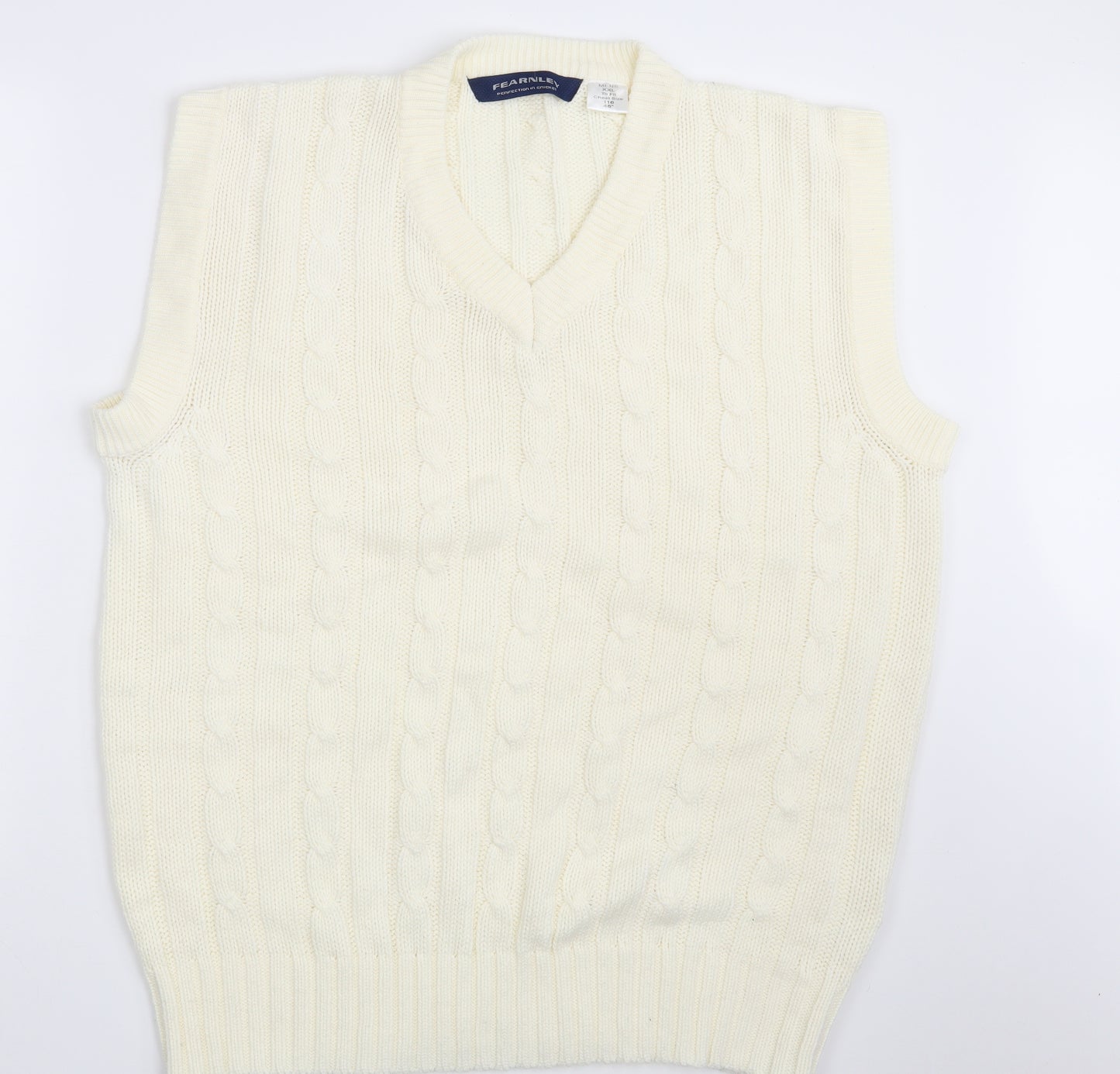 Fearnley  Mens Ivory  Knit Pullover Jumper Size 2XL