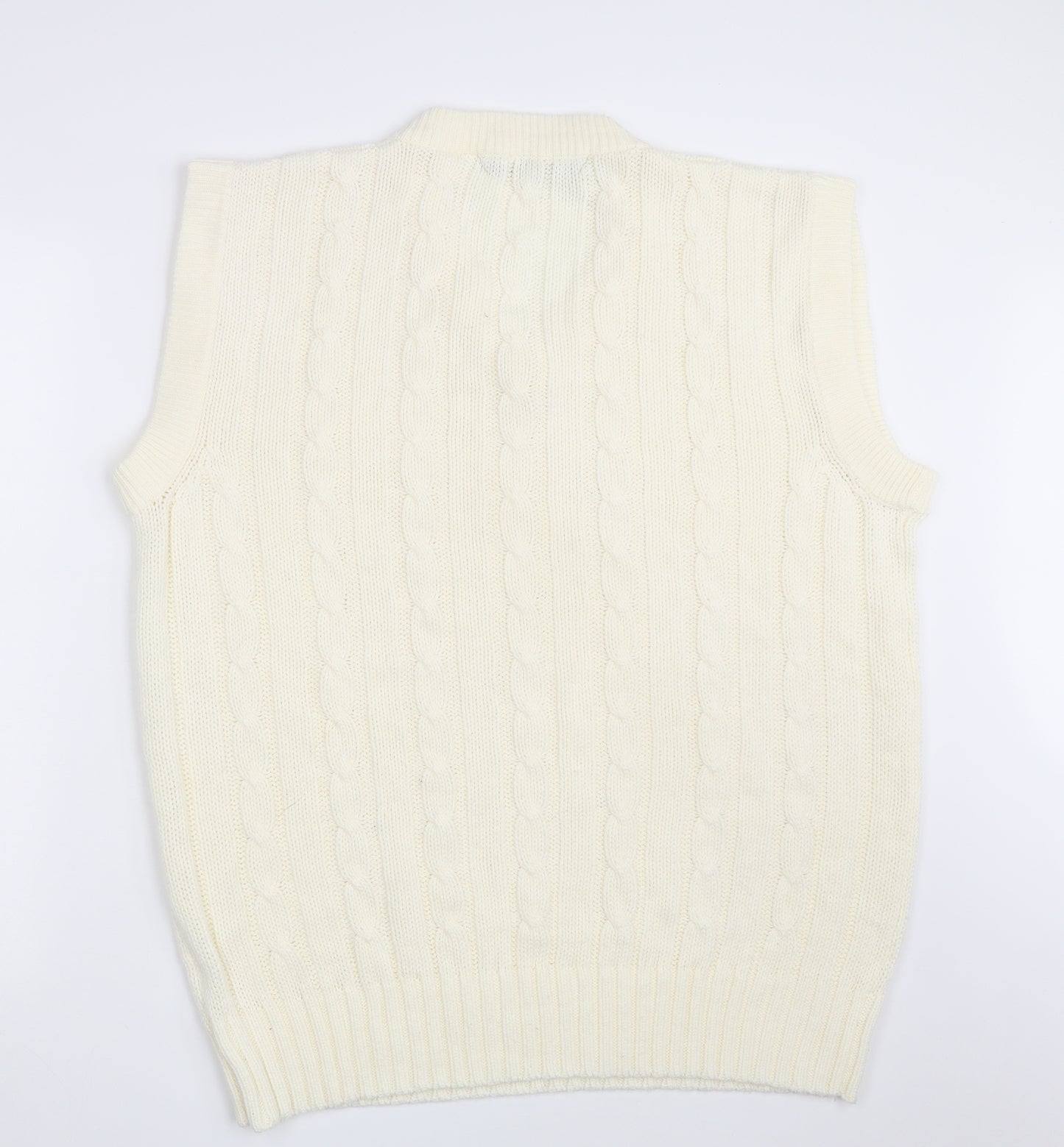 Fearnley  Mens Ivory  Knit Pullover Jumper Size 2XL