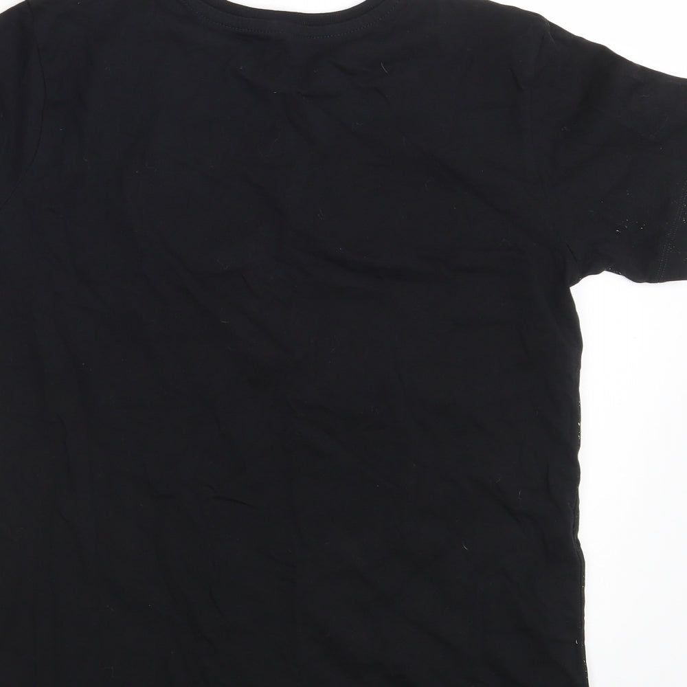 Preworn Boys Black   Basic T-Shirt Size 12-13 Years  - Spooky