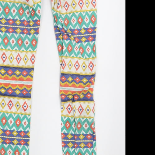 Toxik3 Womens Multicoloured Argyle/Diamond Denim Skinny Jeans Size 10 L30 in