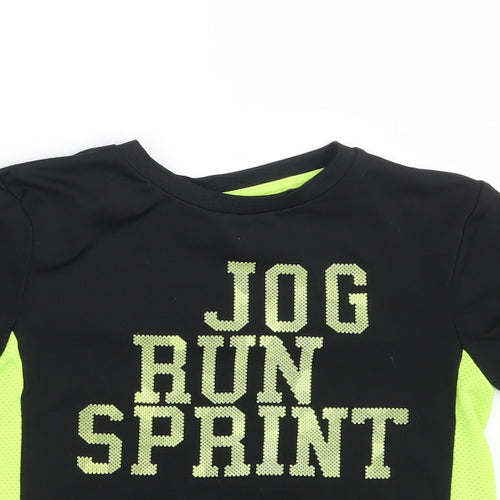 TU Boys Black   Jersey T-Shirt Size 6 Years