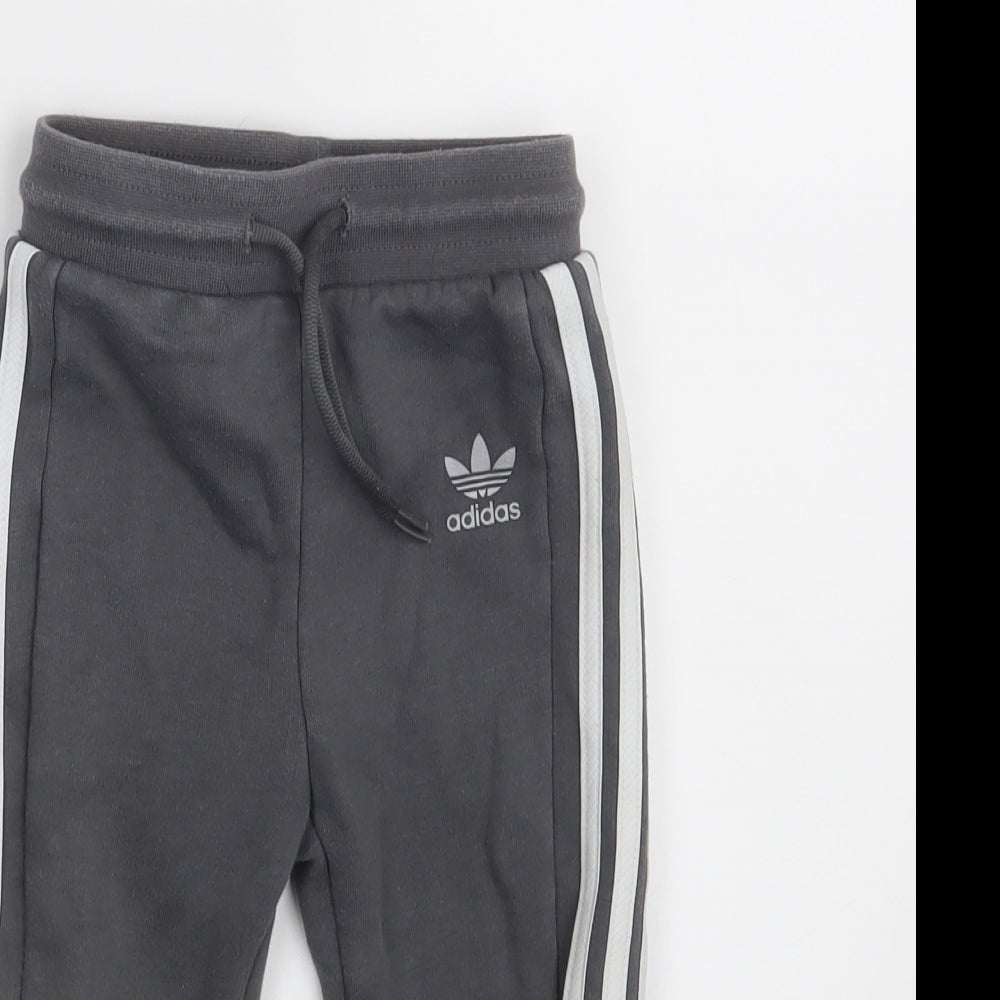 adidas Baby Grey   Jogger Leggings Size 12-18 Months  - Waist 18in; Inside  leg 11in