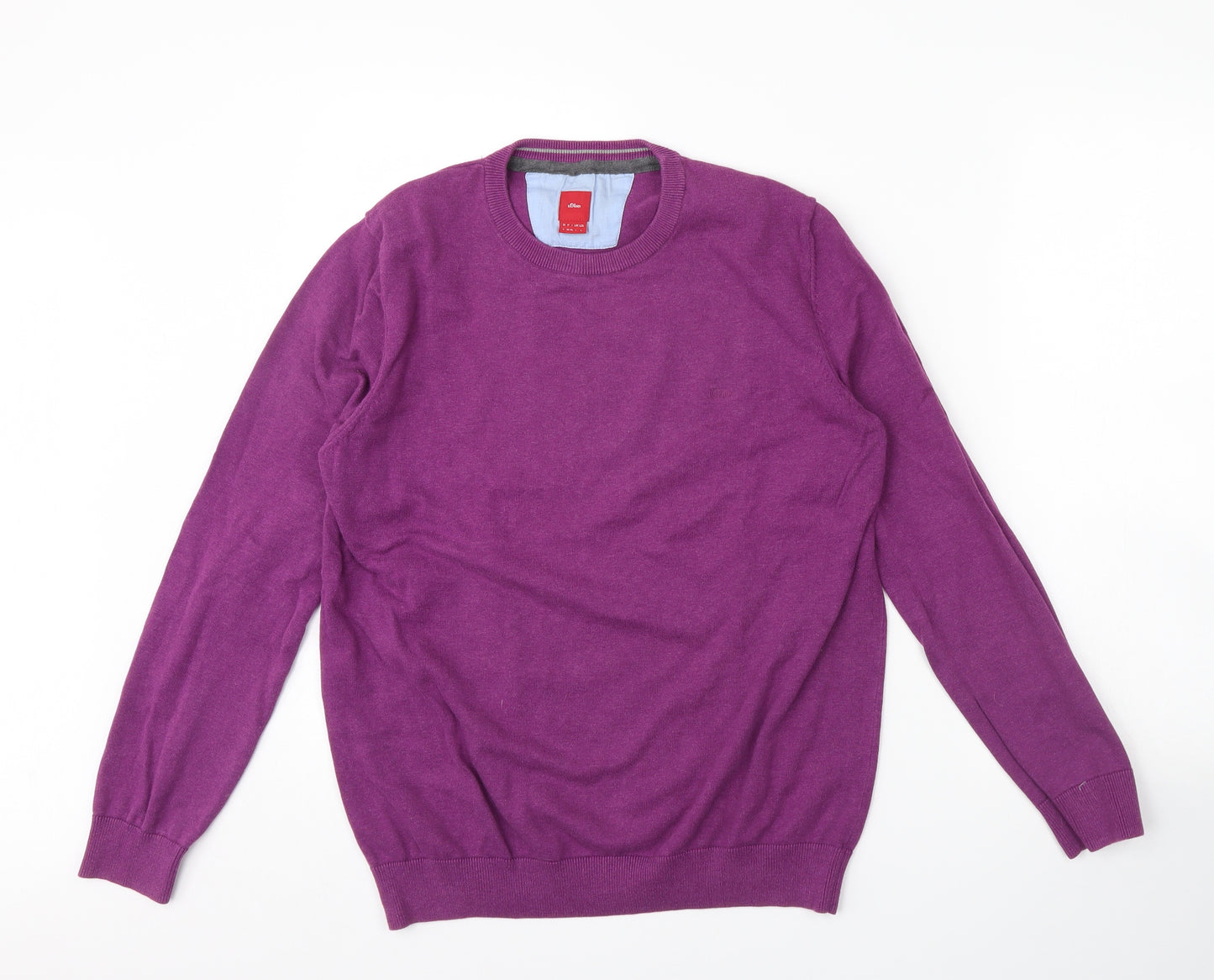 S OLIVER Mens Purple   Pullover Jumper Size L