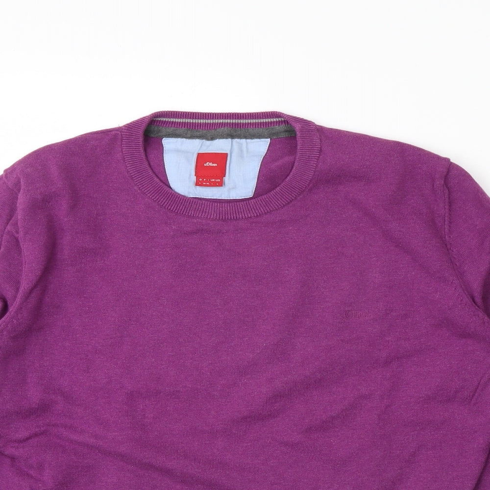 S OLIVER Mens Purple   Pullover Jumper Size L