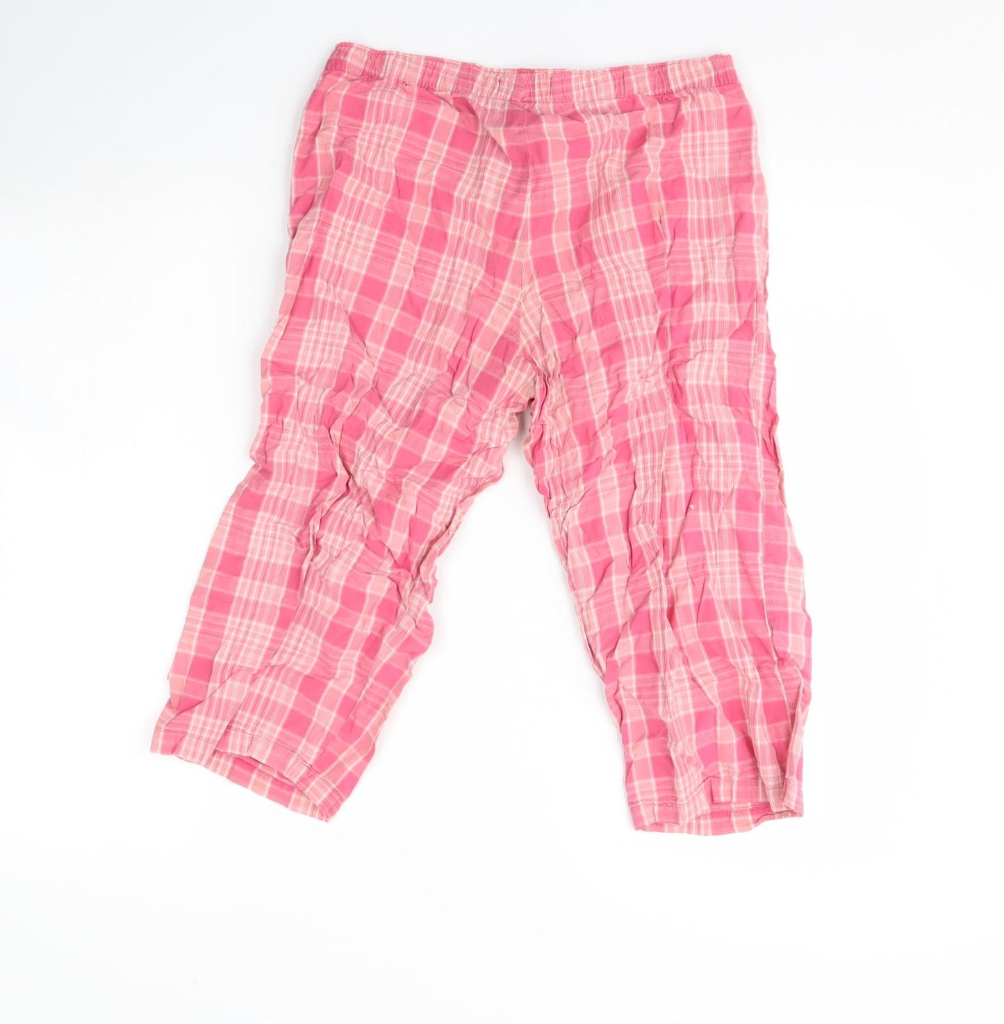 F&F Womens Pink Check  Cami Pyjama Pants Size 8