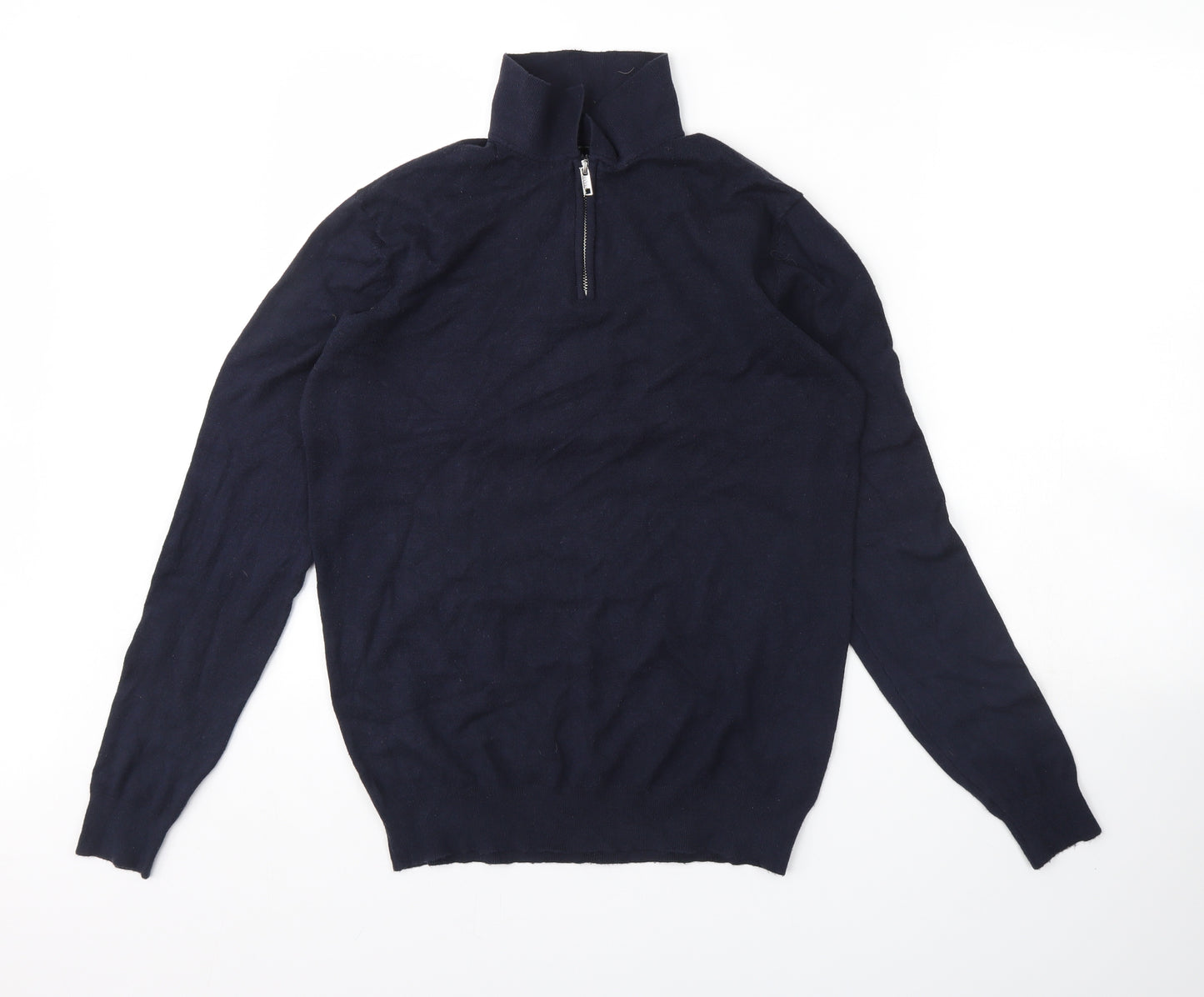 Boohoo Mens Blue   Henley Jumper Size M