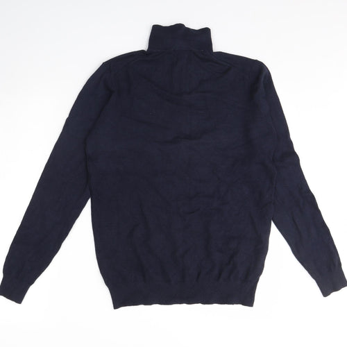 Boohoo Mens Blue   Henley Jumper Size M
