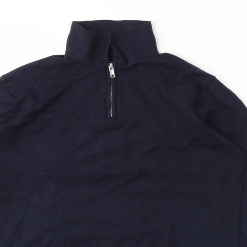 Boohoo Mens Blue   Henley Jumper Size M
