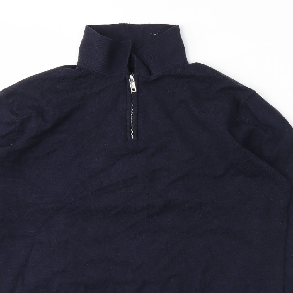 Boohoo Mens Blue   Henley Jumper Size M