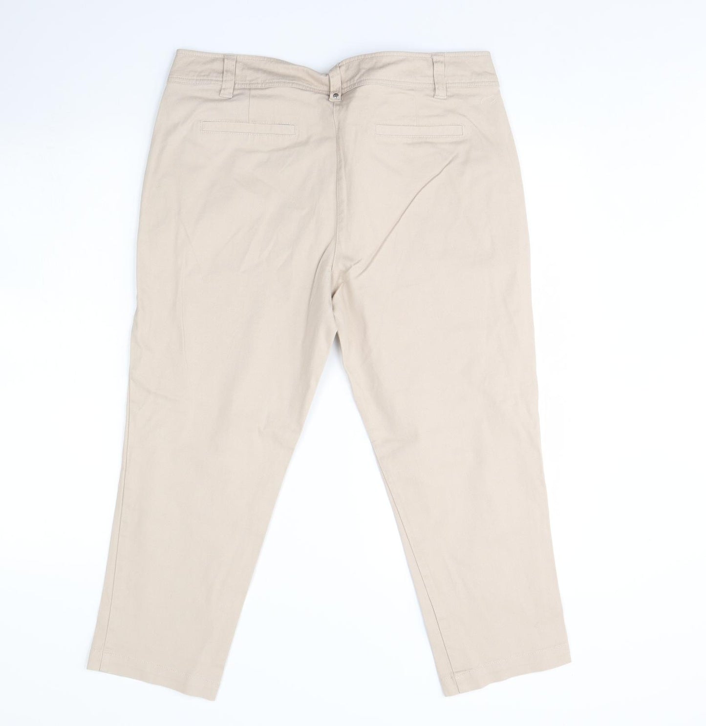 Wallis Womens Beige   Cropped Jeans Size 16 L24 in