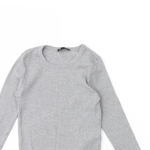 Topshop Womens Grey   Basic Blouse Size 6