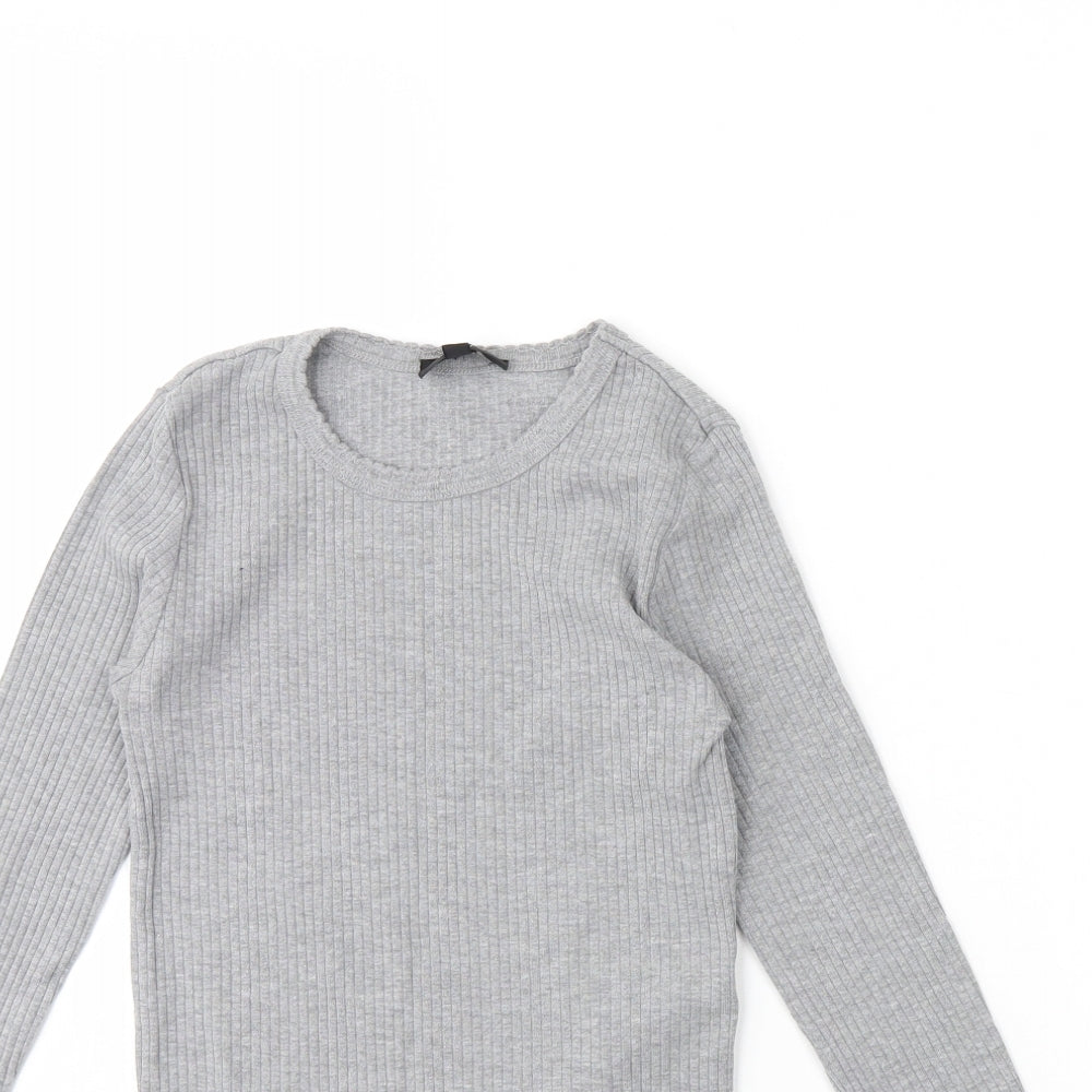 Topshop Womens Grey   Basic Blouse Size 6