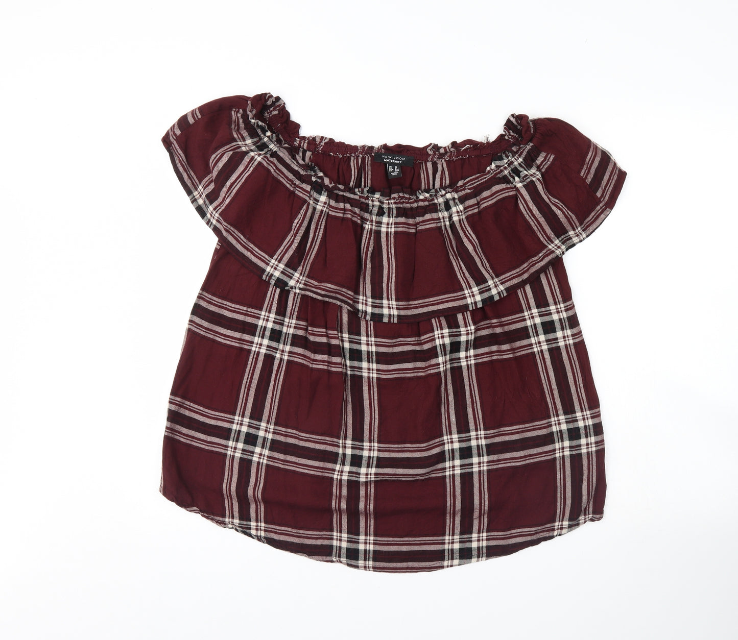 New Look Womens Purple Check  Basic Blouse Size 10