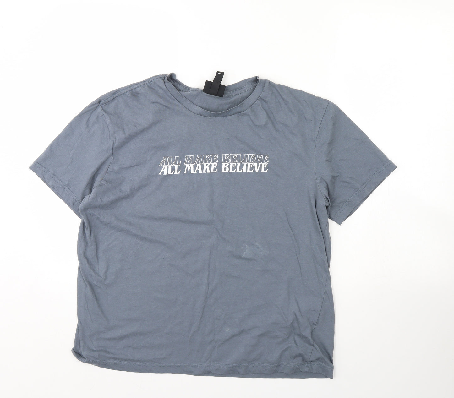H&M Womens Grey   Basic T-Shirt Size L