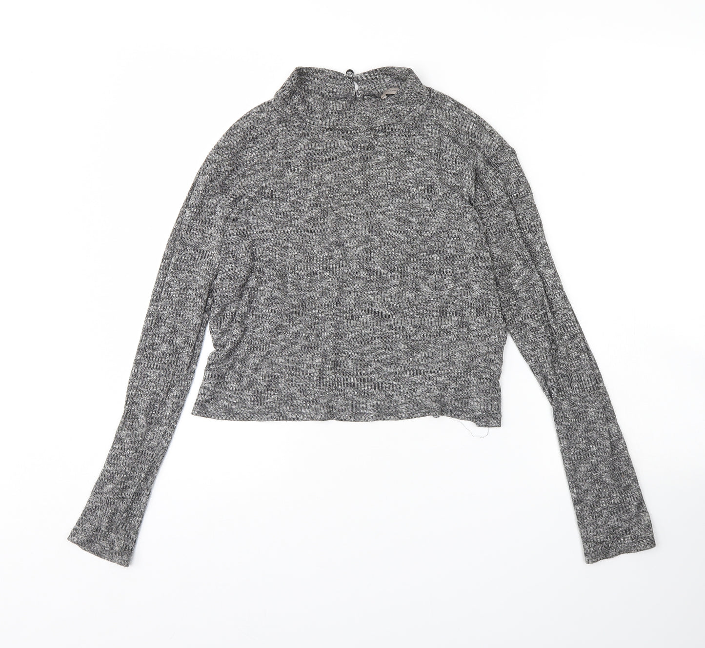 Atmosphere Womens Grey Herringbone  Basic Blouse Size 14