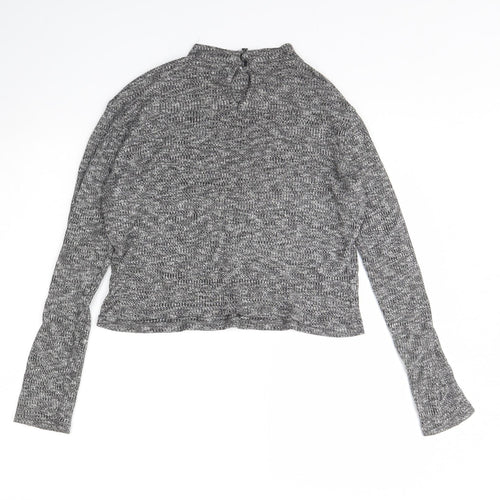 Atmosphere Womens Grey Herringbone  Basic Blouse Size 14