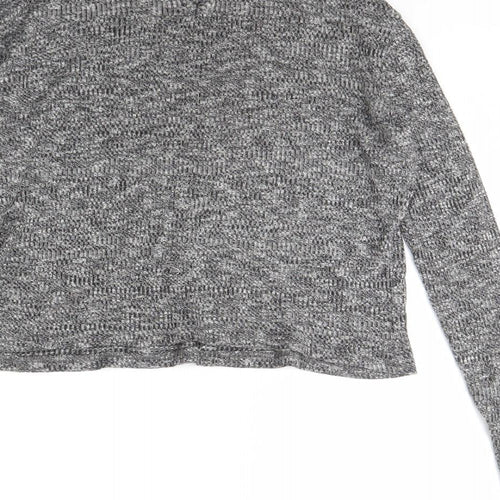 Atmosphere Womens Grey Herringbone  Basic Blouse Size 14