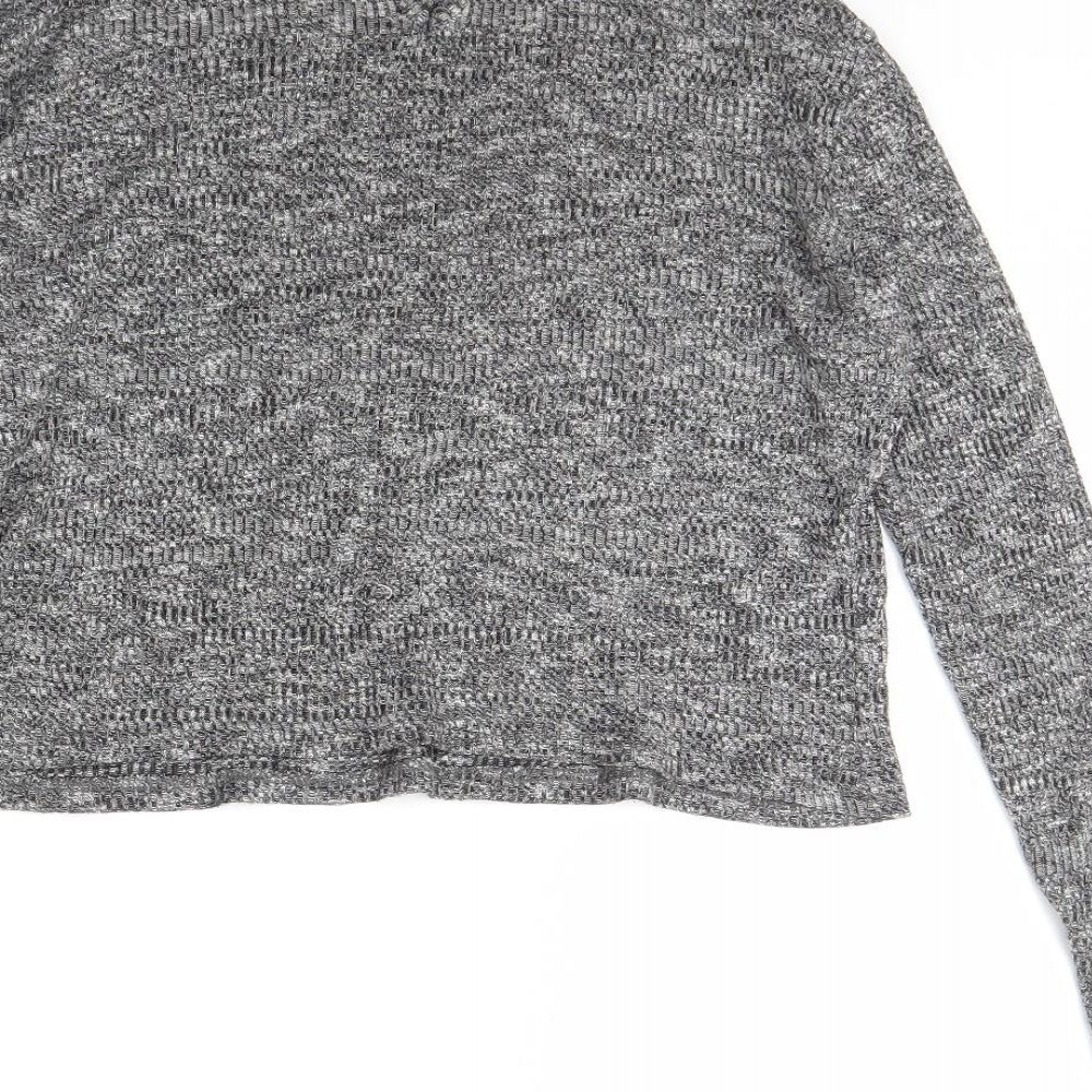 Atmosphere Womens Grey Herringbone  Basic Blouse Size 14