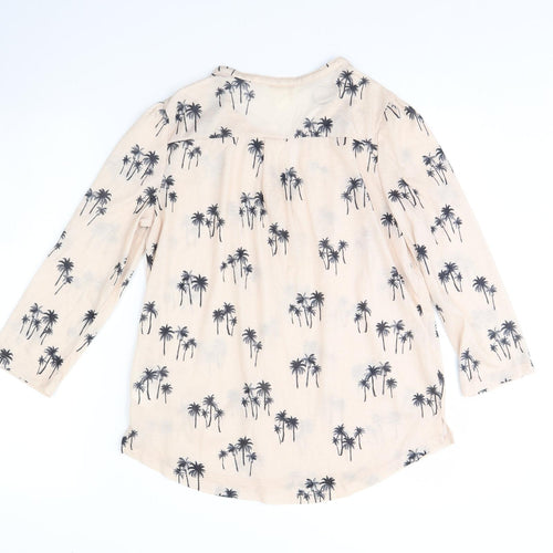 H&M Womens Beige Floral  Basic Blouse Size S