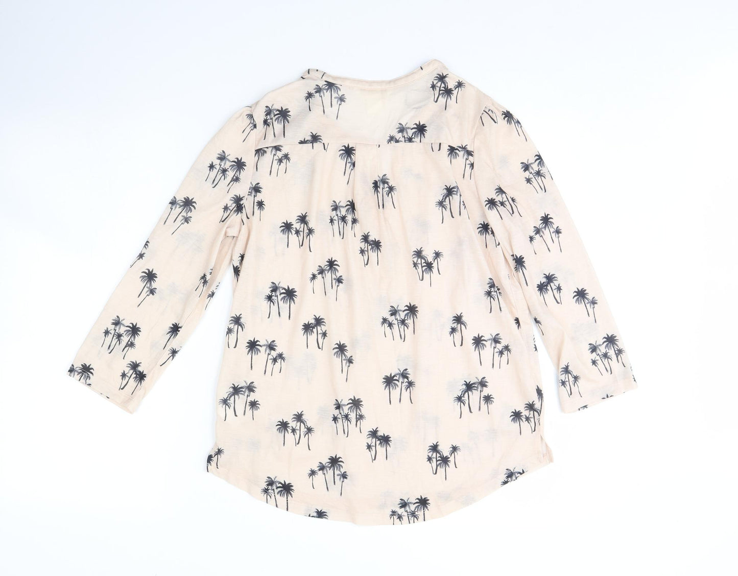 H&M Womens Beige Floral  Basic Blouse Size S