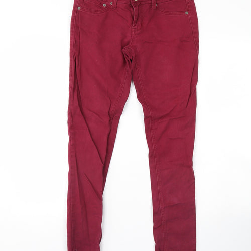 Domaine Womens Pink  Denim Skinny Jeans Size S L29 in