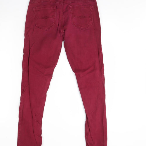 Domaine Womens Pink  Denim Skinny Jeans Size S L29 in