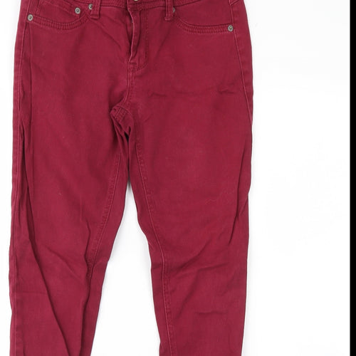 Domaine Womens Pink  Denim Skinny Jeans Size S L29 in