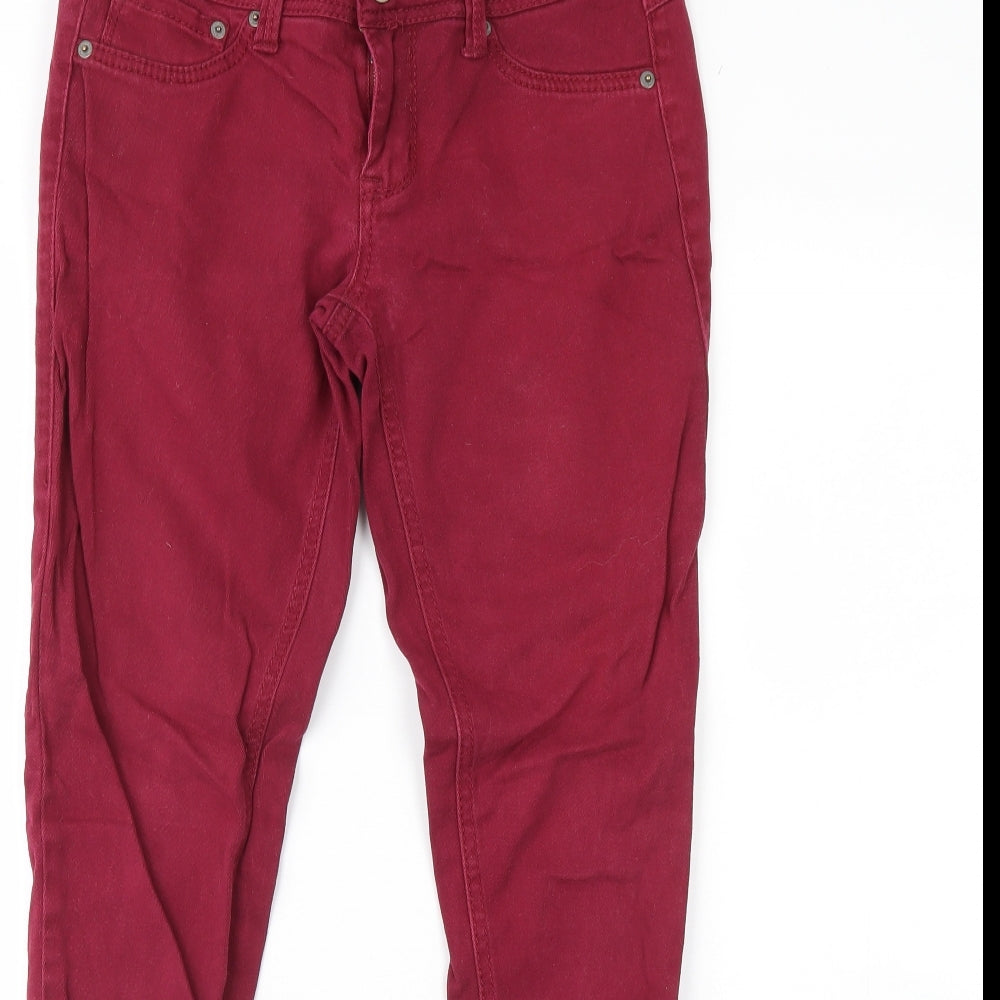 Domaine Womens Pink  Denim Skinny Jeans Size S L29 in