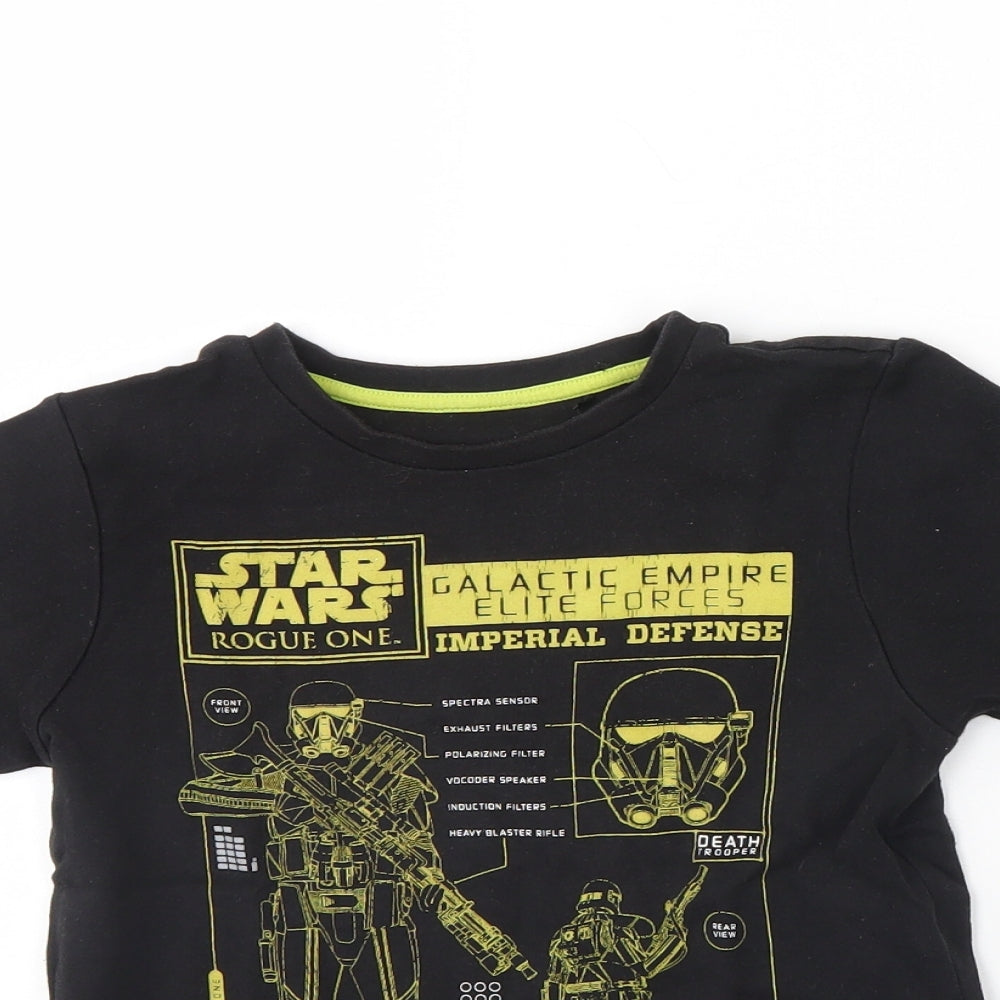 George Boys Black   Basic T-Shirt Size 6 Years  - Star Wars