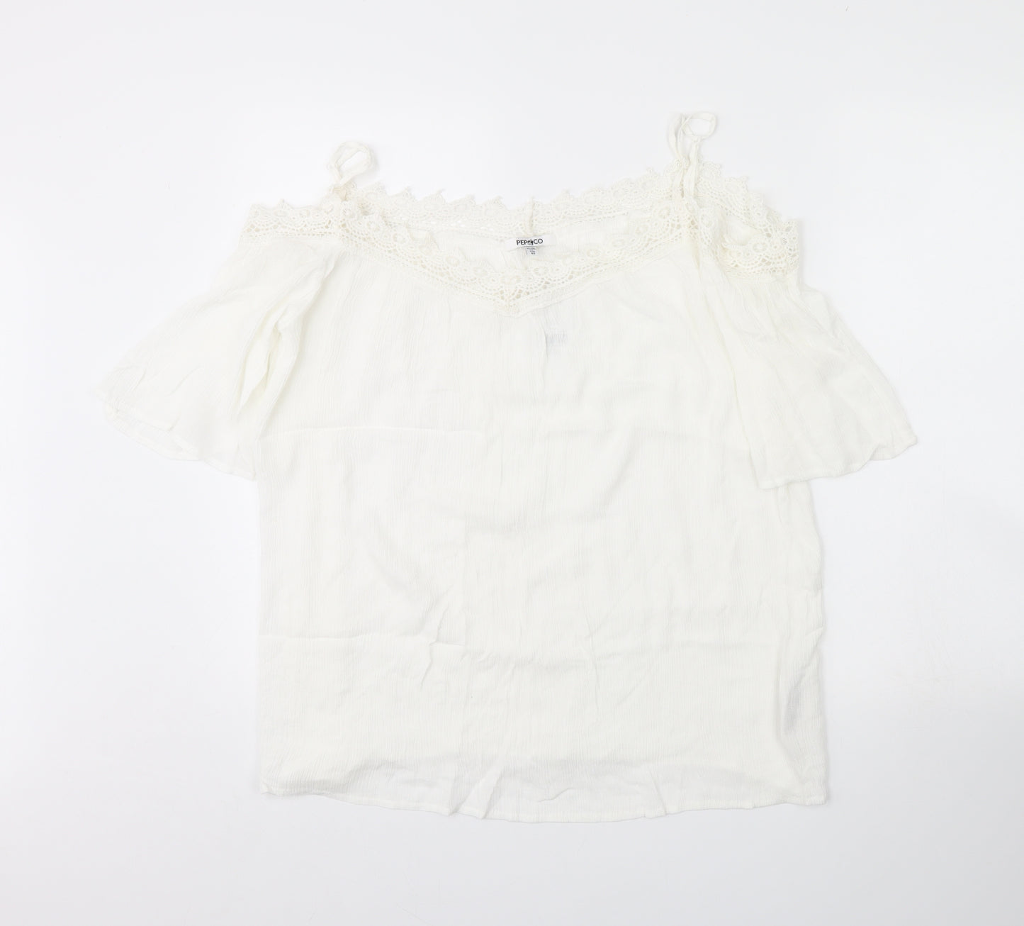 Pep & co Womens White   Basic Blouse Size 12
