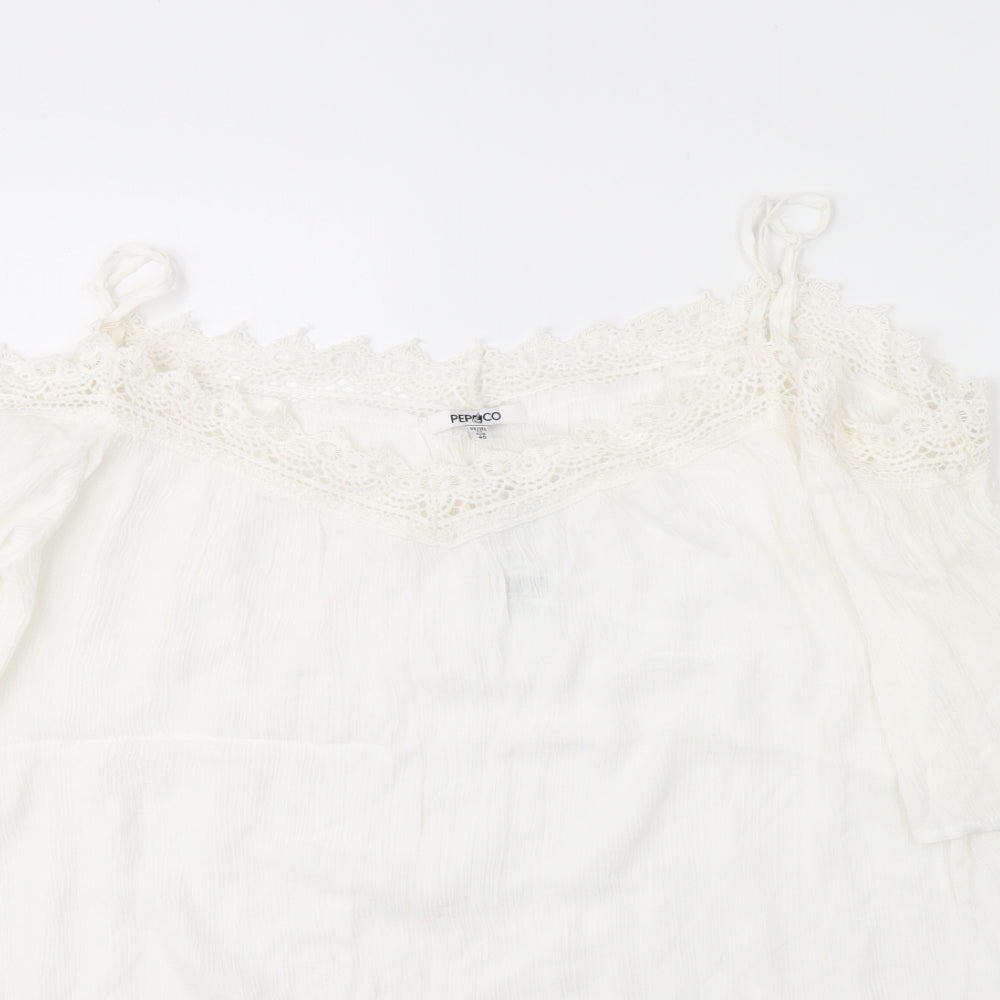 Pep & co Womens White   Basic Blouse Size 12