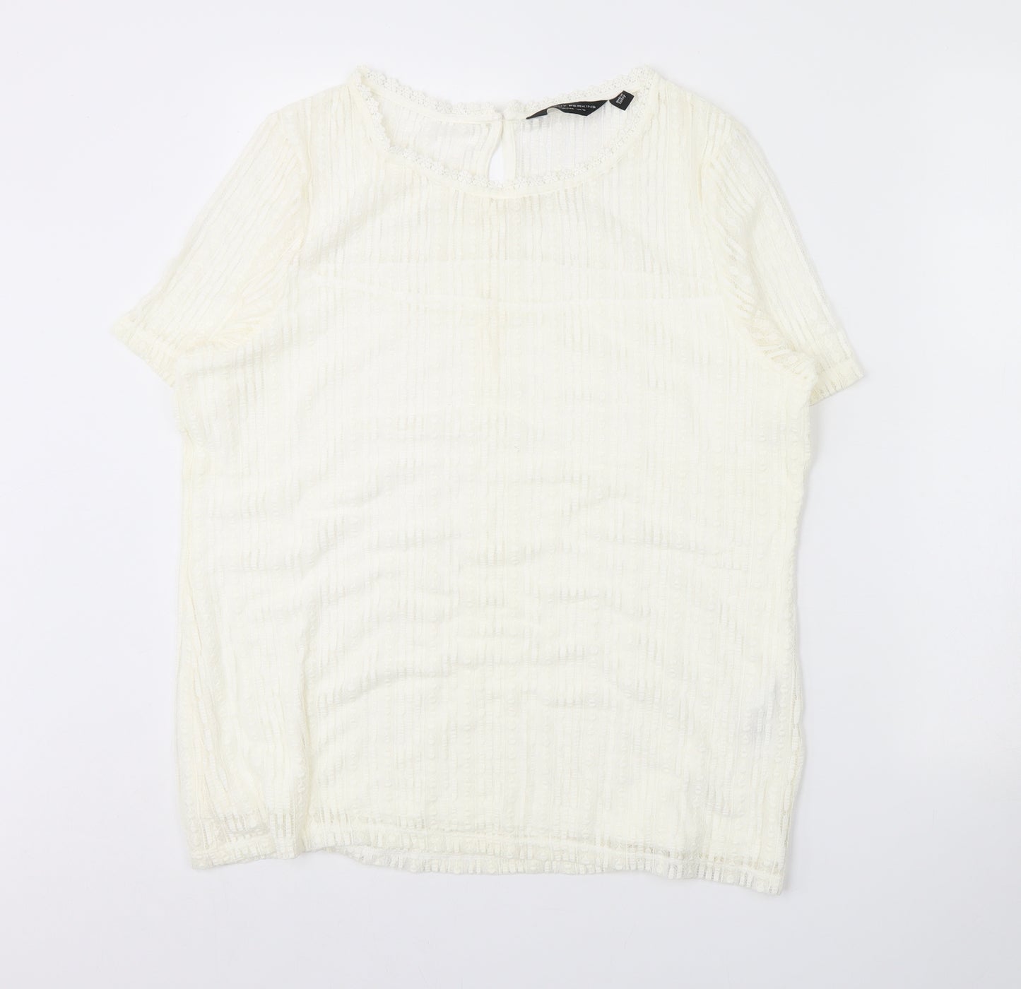 Dorothy Perkins Womens Ivory   Basic Blouse Size 16