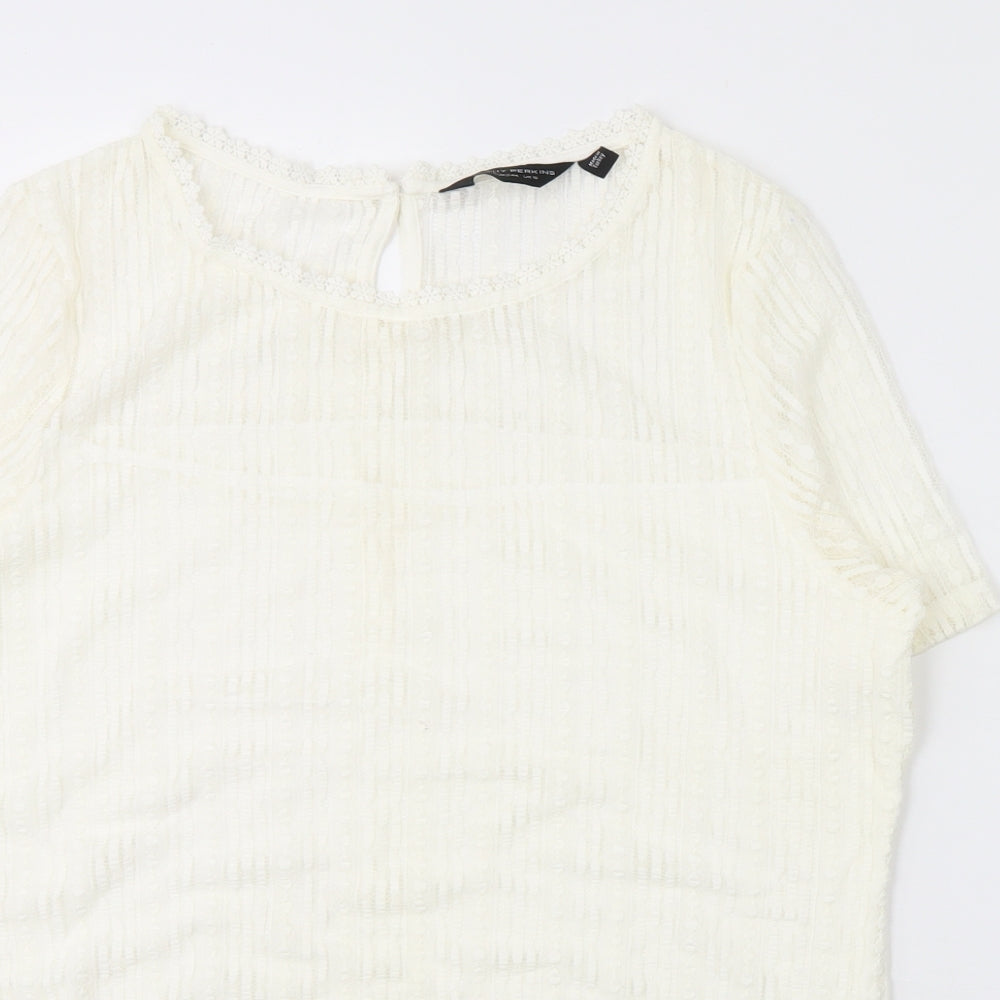 Dorothy Perkins Womens Ivory   Basic Blouse Size 16