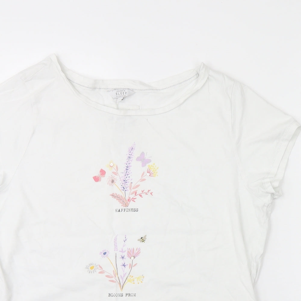 Lounge & Sleep Womens White Solid  Cami Pyjama Top Size 16