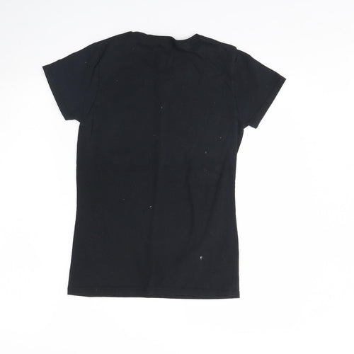 6tn Womens Black   Basic T-Shirt Size S  - Fictional characters