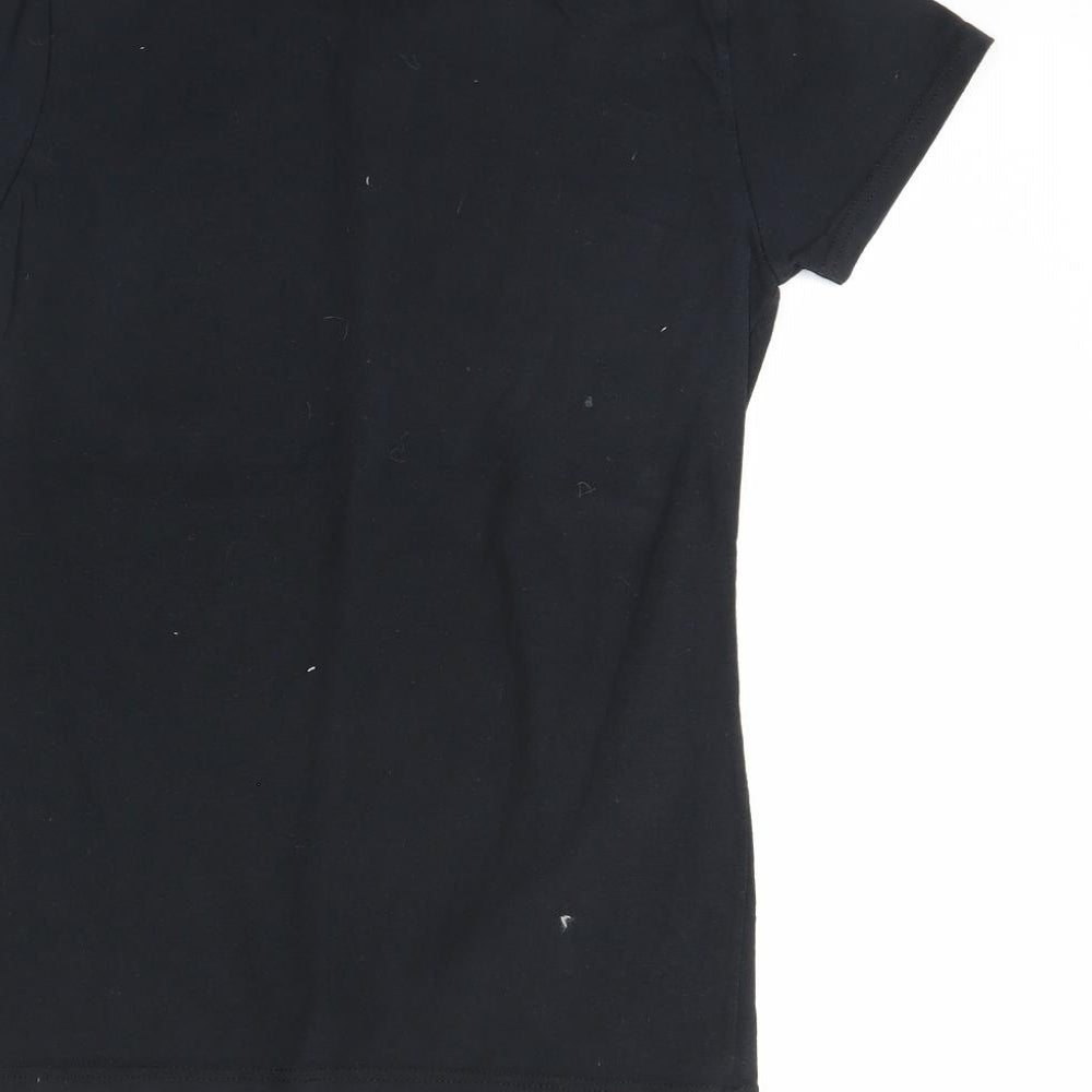 6tn Womens Black   Basic T-Shirt Size S  - Fictional characters