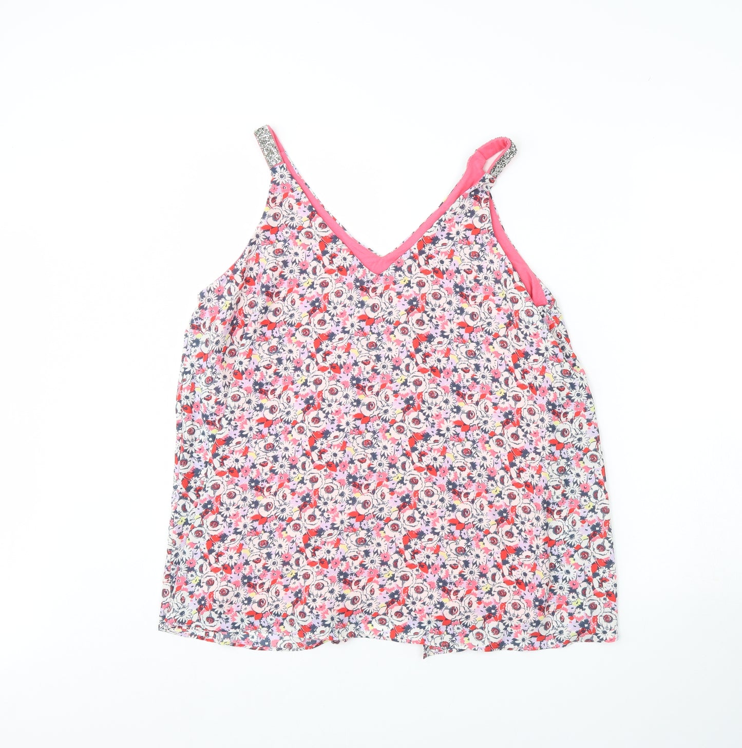 NEXT Womens Pink Floral  Basic Tank Size 16