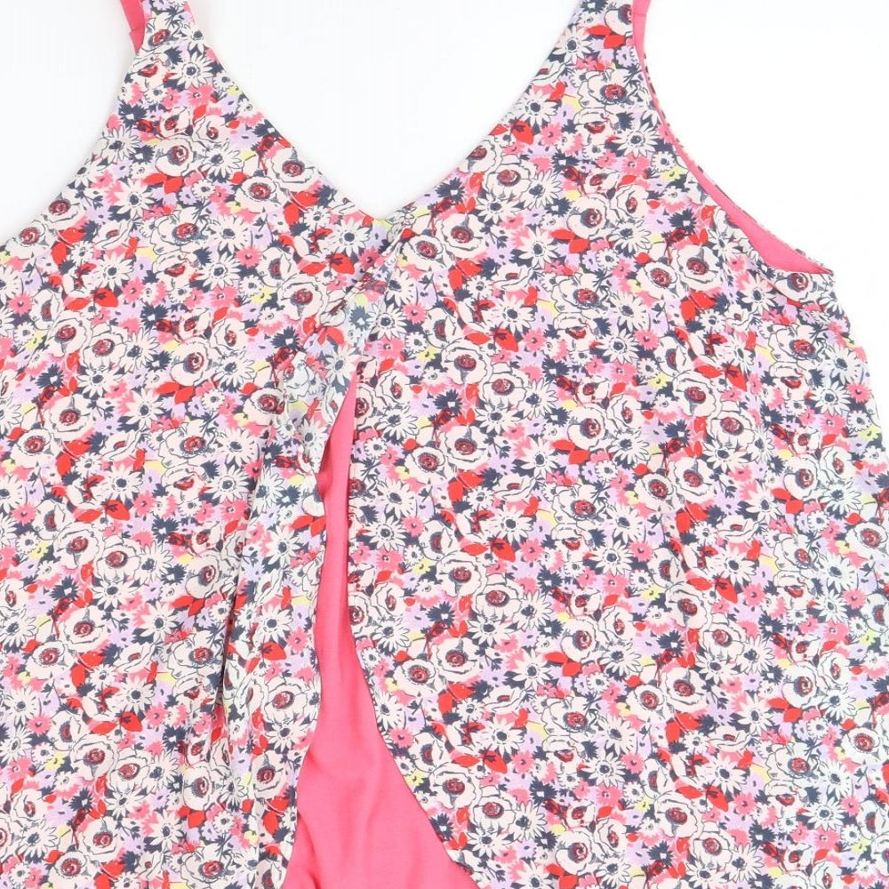 NEXT Womens Pink Floral  Basic Tank Size 16