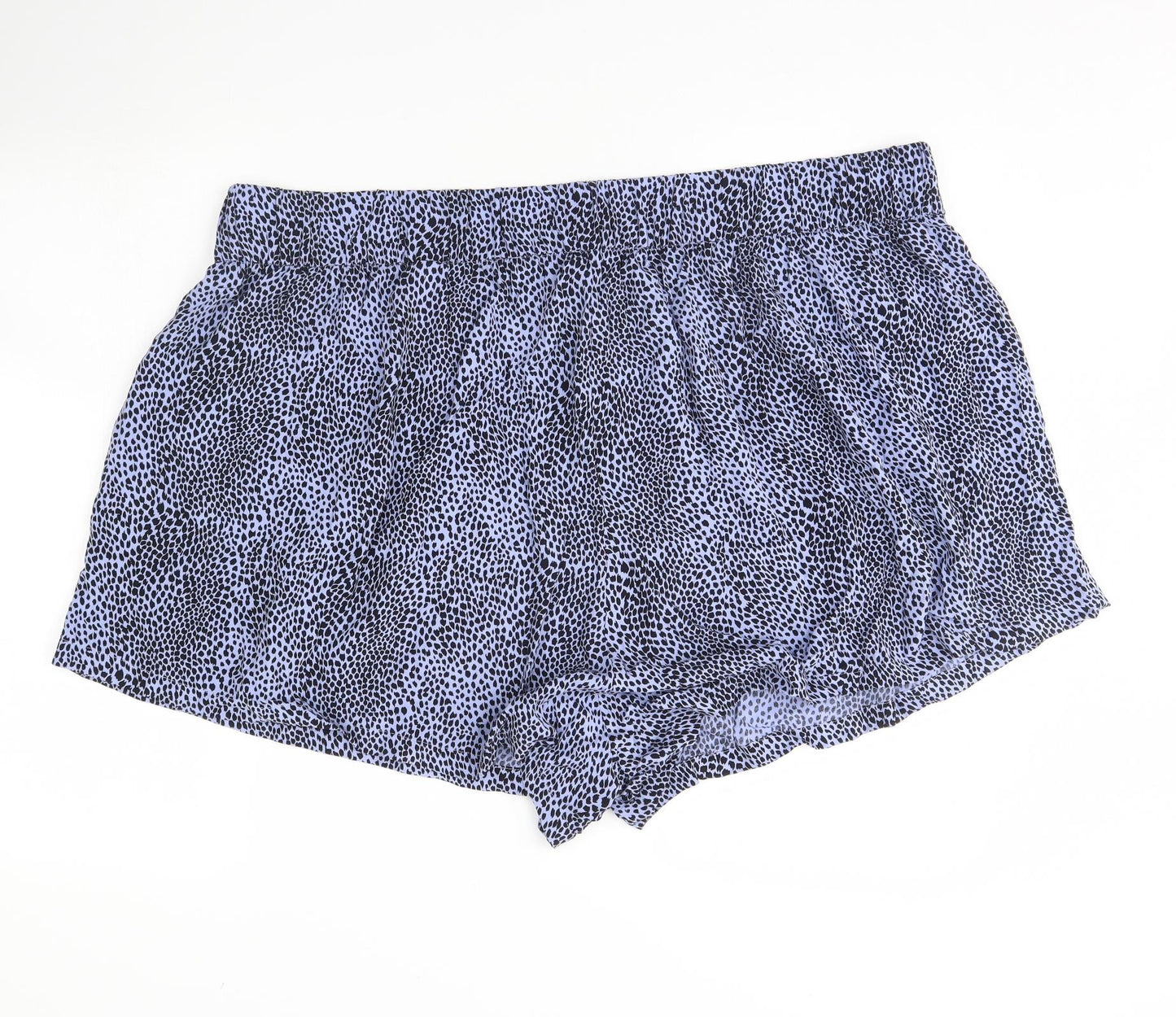 M&S Womens Blue Polka Dot  Cut-Off Shorts Size 24