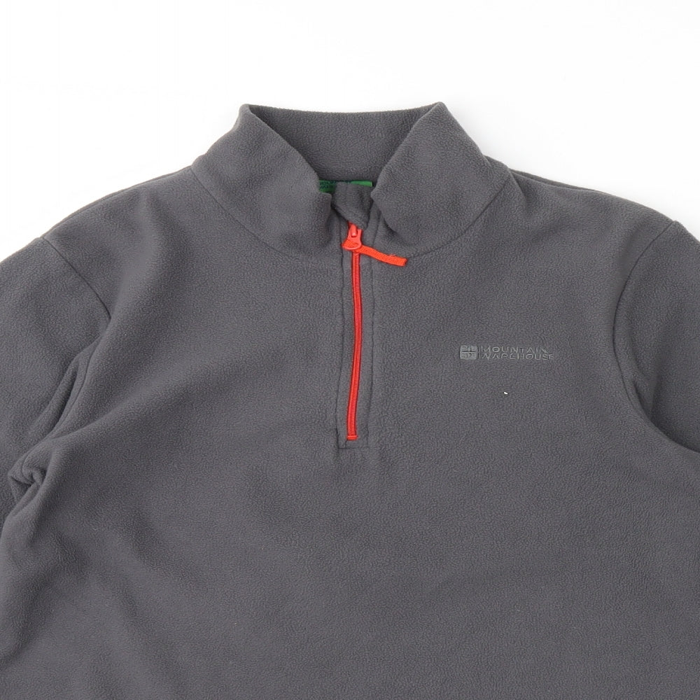 Mountain Warehouse Boys Grey  Fleece Henley Jumper Size 13 Years