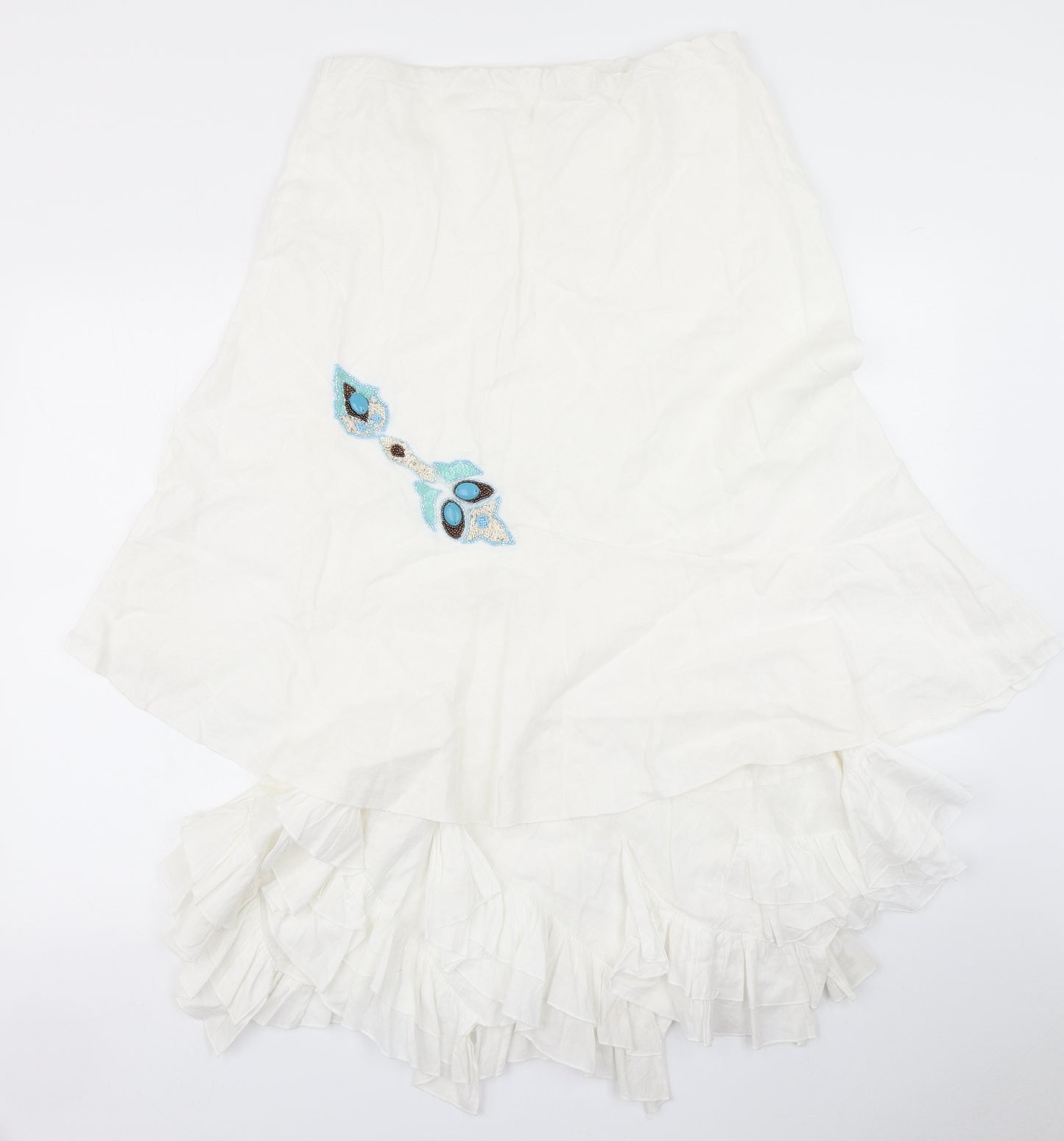 Fuego Womens White   Peasant Skirt Size 16