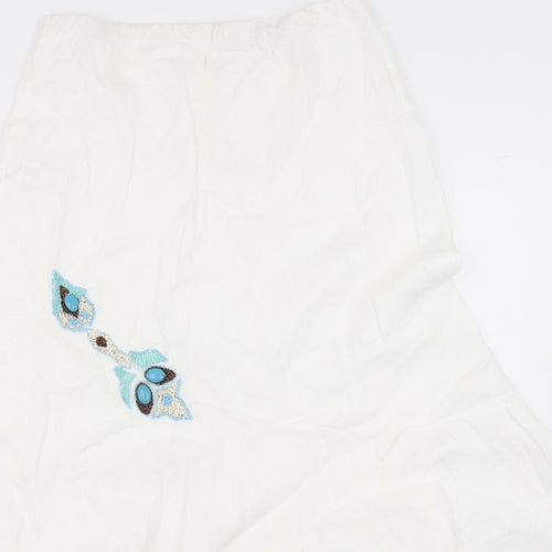 Fuego Womens White   Peasant Skirt Size 16