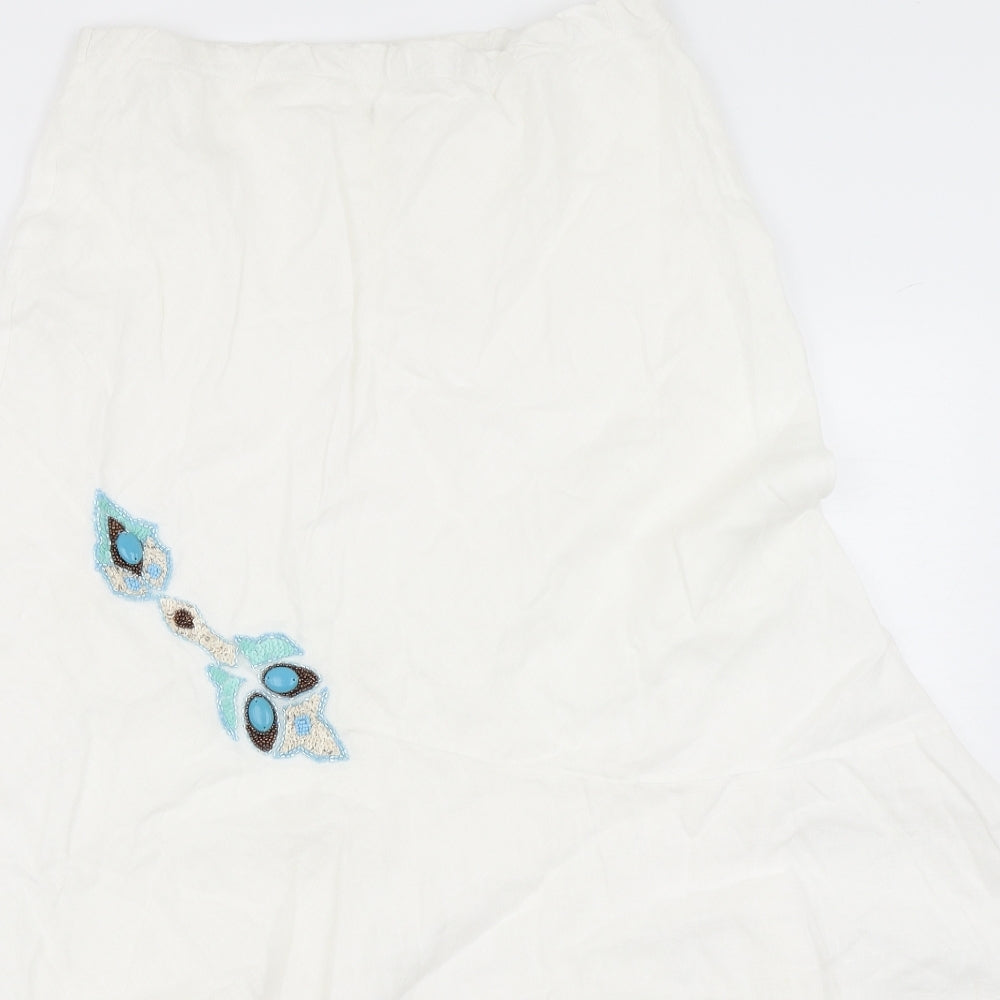 Fuego Womens White   Peasant Skirt Size 16