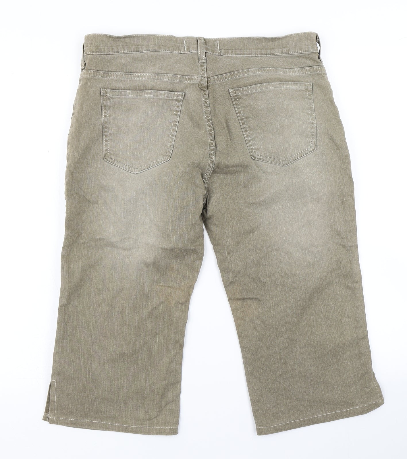 NEXT Womens Green  Denim Cut-Off Shorts Size 16
